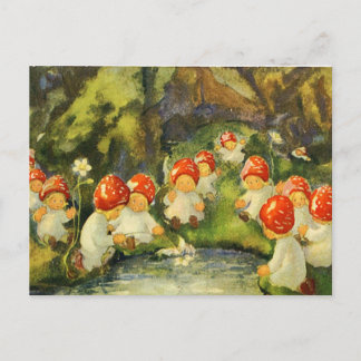 Cartão Postal Vintage Victorian Fairies