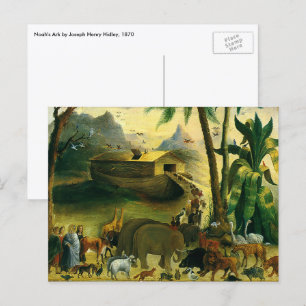 Cartão Postal Vintage Victorian Folk Art, Noah's Ark by Hidley