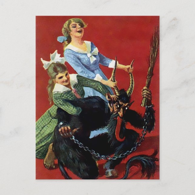 Cartão Postal Vintage Victorian Krampus (Frente)