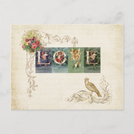 Cartão Postal Vintage Victorian Love