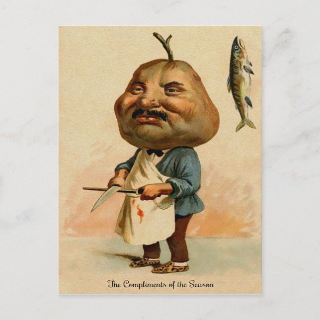 Cartão Postal Vintage Victorian Odd Christmas (Frente)