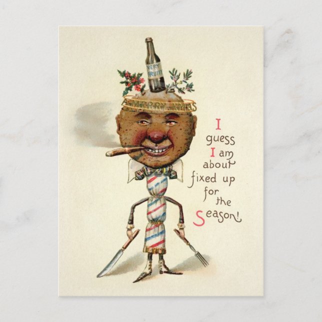 Cartão Postal Vintage Victorian Odd Christmas (Frente)