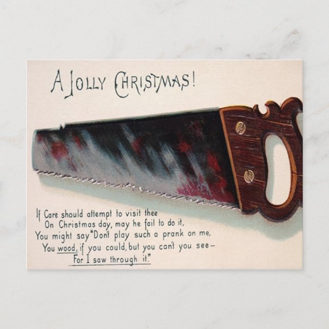 Cartão Postal Vintage Victorian Odd Christmas (Frente)