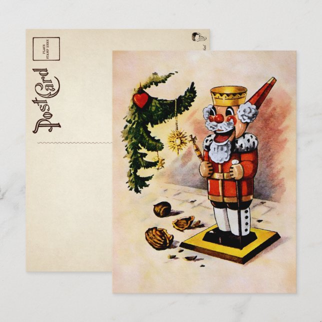 Cartão Postal Vintage Victorian Papais noeis Nutcracker (Frente/Verso)