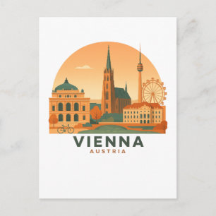 Cartão Postal Vintage Viena Áustria – Arte de Viag