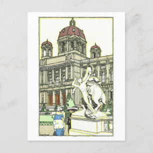 Cartão Postal Vintage Viena Kunsthistorisches Museum