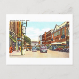Cartão Postal Vintage View de Portland, Maine,