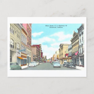 Cartão Postal Vintage View de Richmond, Indiana