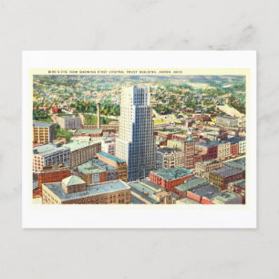 Cartão Postal Vintage View of Akron, Ohio