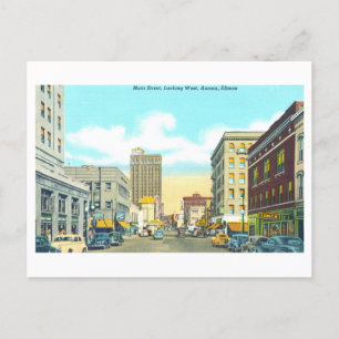 Cartão Postal Vintage View of Aurora, Illinois