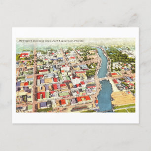 Cartão Postal Vintage View of Fort Lauderdale, Florida,
