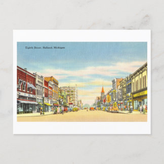 Cartão Postal Vintage View of Holland, Michigan,