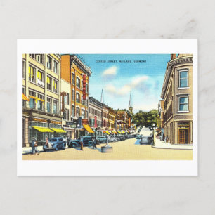 Cartão Postal Vintage View of Rutland, Vermont,