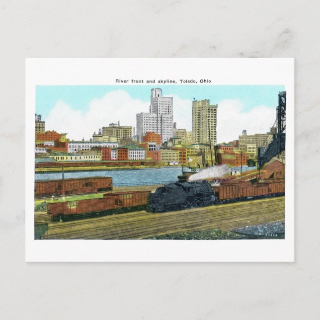 Cartão Postal Vintage View of Toledo, Ohio, (Frente)