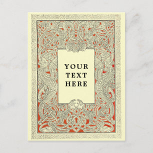 Cartão Postal Vintage Viking Celtic Dragon