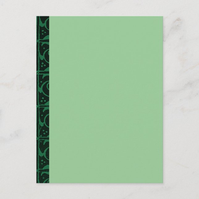 Cartão Postal Vintage Vines Dark Verde (Frente)