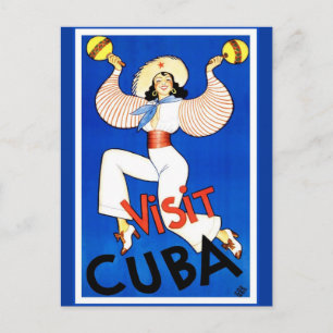 Cartão Postal Vintage Visite Cuba