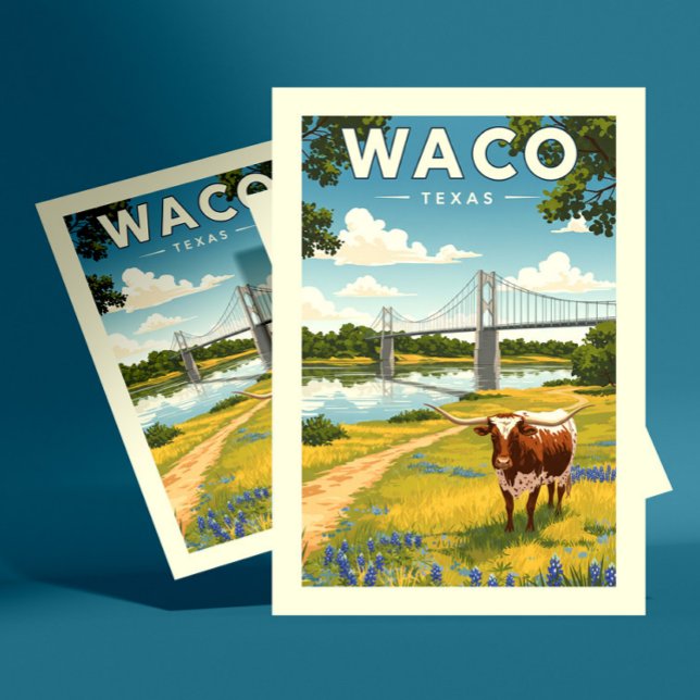 Cartão Postal Vintage Waco Texas (Criador carregado)