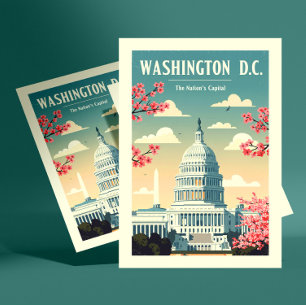 Cartão Postal Vintage Washington D.C.