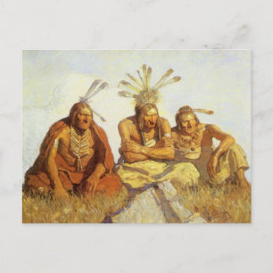 Cartão Postal Vintage West, Guardiães War ou Peace pelo NC Wyet