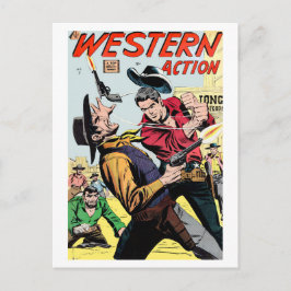 Cartão Postal Vintage Western Action Cobrir