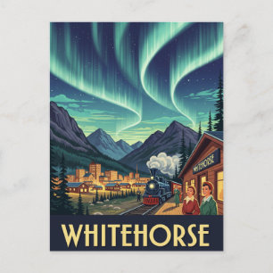 Cartão Postal Vintage Whitecavalo Yukon Canadá Viagem