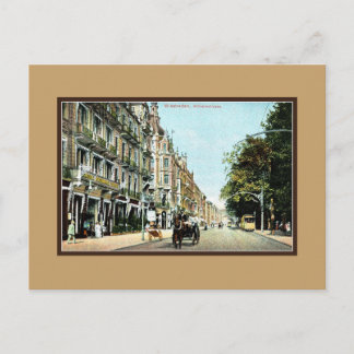Cartão Postal Vintage Wiesbaden Alemanha Wilhelmstrasse