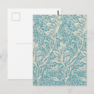 Cartão Postal Vintage William Morris Arcadia Floral Sem Costura