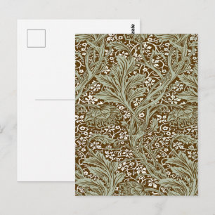 Cartão Postal Vintage William Morris Arcadia Sem Costura