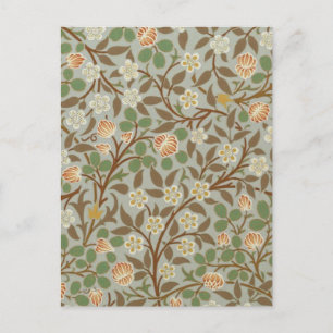 Cartão Postal Vintage William Morris Clover Floral Design
