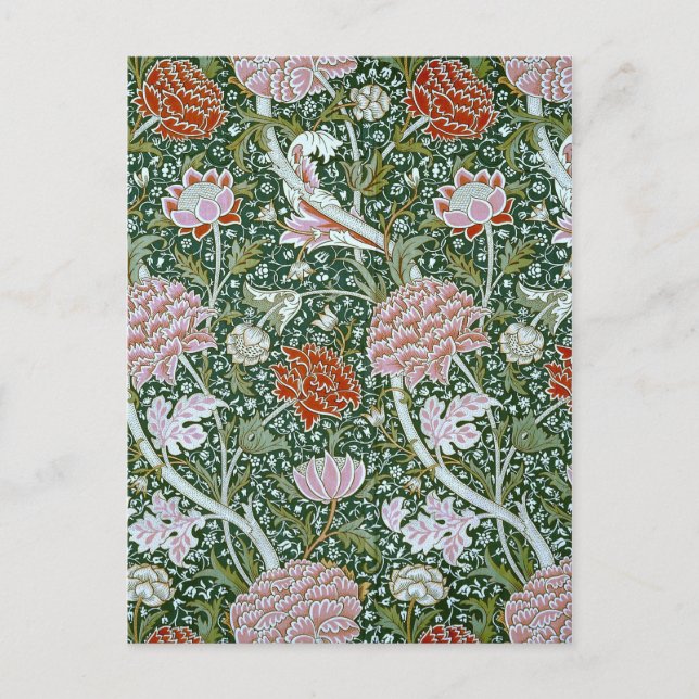 Cartão Postal Vintage William Morris Pattern (Frente)
