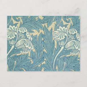 Cartão Postal Vintage William Morris Tulip Floral Design