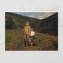 Cartão Postal Vintage Winslow Homer atravessando a pastagem