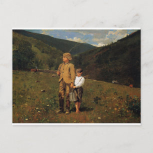 Cartão Postal Vintage Winslow Homer atravessando a pastagem