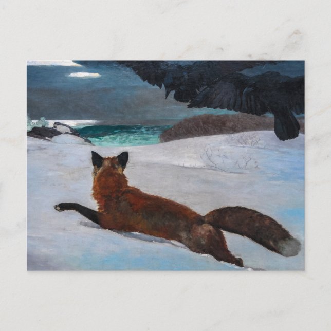 Cartão Postal Vintage Winslow Homer Fox Hunt (Frente)