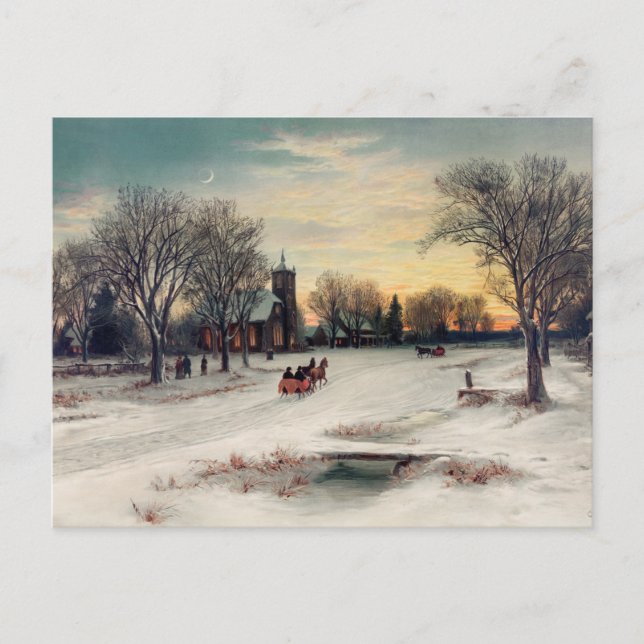 Cartão Postal Vintage Winter (Frente)