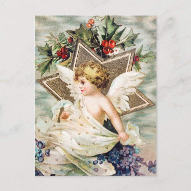 Cartão postal Vintage Winter (Frente)