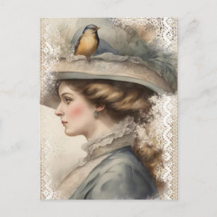 Cartão Postal Vintage Woman