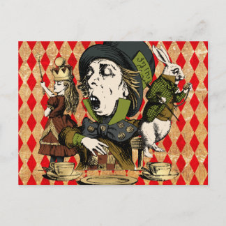 Cartão postal Vintage Wonderland Characters