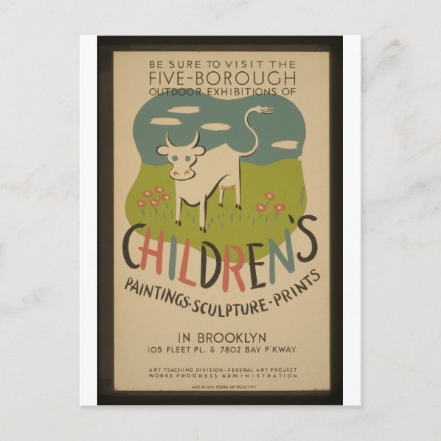 Cartão Postal Vintage WPA Poster - Retrocedendo a 1941 (Frente)