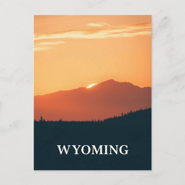 Cartão postal Vintage Wyoming (Frente)