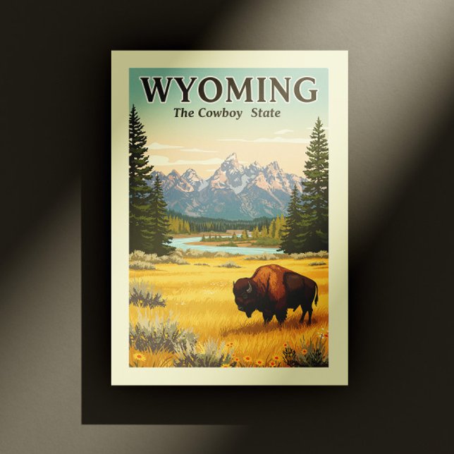 Cartão Postal Vintage Wyoming (Criador carregado)