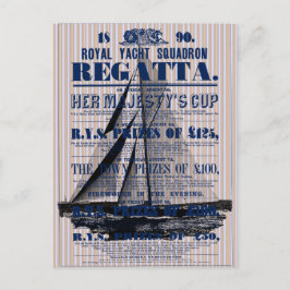 Cartão Postal Vintage Yacht Regatta Advertisement