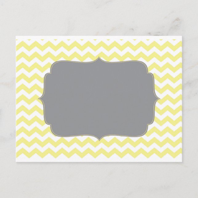 Cartão Postal Vintage Yellow Cheveron (Frente)