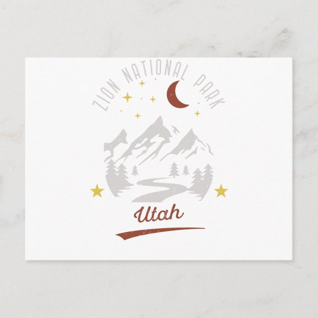 Cartão Postal Vintage Zion National Park Utah (Frente)