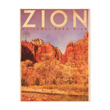 Vintage Zion Virgin River Viagem Postcard