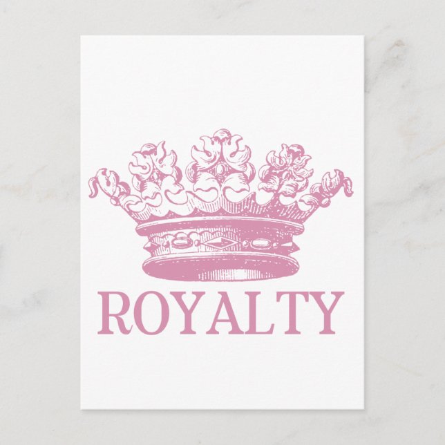 Cartão Postal Vintagec Crown - Royalty (Frente)