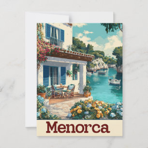 Cartão Postal Vintagem de Menorca
