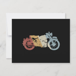 Cartão Postal Vintagem do Estilo de Retro de Motocicleta