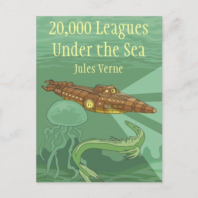 Cartão Postal Vinte Mil ligas sob o mar-Jules Verne (Frente)